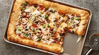 Sheet-Pan Cheese-Stuffed-Crust Pizza | Pillsbury Recipe