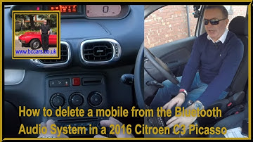 How to delete a mobile from the Bluetooth Audio System in a 2016 Citroen C3 Picasso