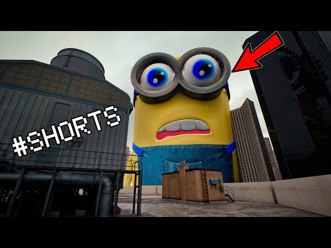 GIANT Minion Attacked YOU on the roof of a skyscraper! banana #shorts