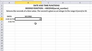 How to use SECOND function in Excel | Excel Tips