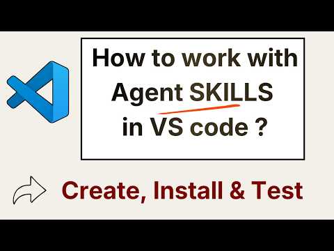 Building Agent Skills with GitHub Copilot in VSCode !