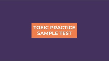 TOEIC Practice Sample Test