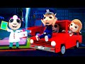 Doctor Panda rescues a Policeman | Cartoon for Kids | Dolly and Friends