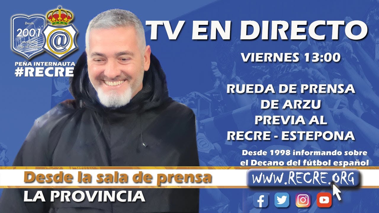 En directo: rueda de prensa de Arzu previa al Recre - Estepona