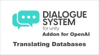Dialogue System Addon for OpenAI - Translating Databases