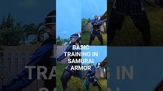 Practicing basic cuts while in armor. #samurai #armor #budo #martialarts #kenjutsu