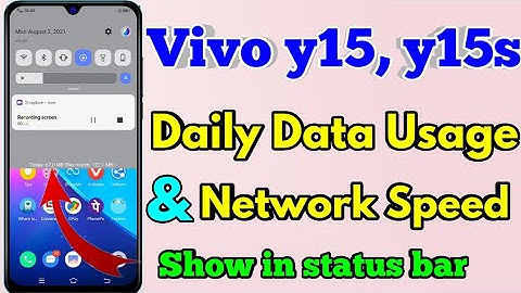 How To Show Daily Data Usage In Vivo y15s | Vivo y15s Show Daily Data Usage