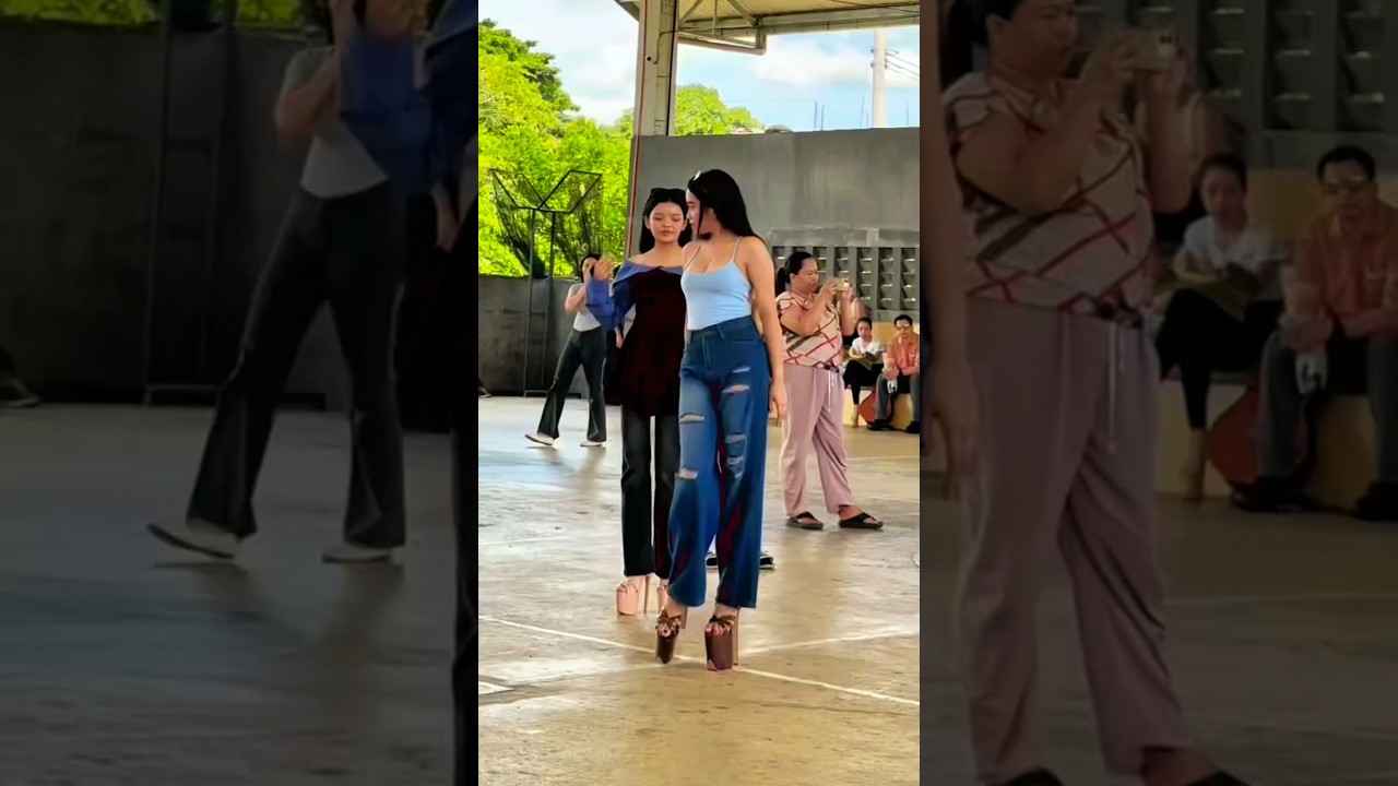Тренировка ходьбы на высоких каблуках для улучшения баланса ❤️ 