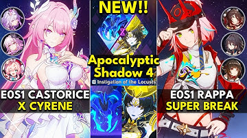 NEW Apocalyptic Shadow Floor 4 3 Stars | E0S1 Castorice & E0S1 Rappa | Honkai: Star Rail 3.7