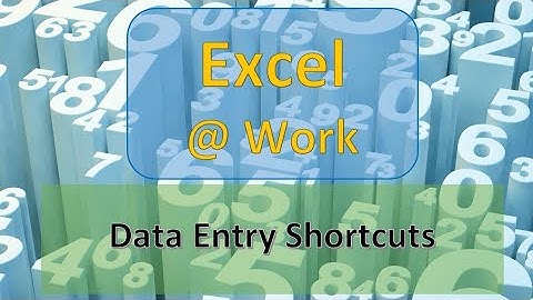 Data Entry Shortcuts 1 | Excel Tips & Tricks | Excel @ Work | The S.I.L.K Route