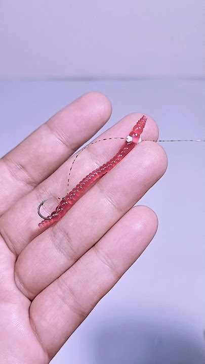Amazing trick in installing fishing bait #fishing #fishbait #softlure #tipsandtricks