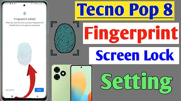 Tecno pop 8 fingerprint screen lock | fingerprint lock setting in Tecno pop 8 | fingerprint sensor