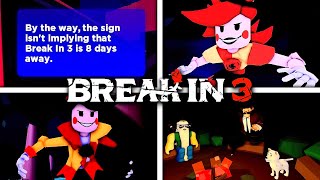 Break In 3: Story - Confirmed & Twins Behind the Scenes + ALL Messages (Roblox Showcase)