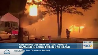 Oak Island Fire Department contains large house fire