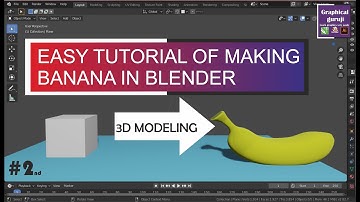 Making a banana in blender from scratch (beginner tutorial) step by step