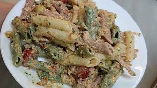 سلطة معكرونة وتونة ? مع صلصة ريكوتا كتحمق pasta fredda buonaaaa ??️?