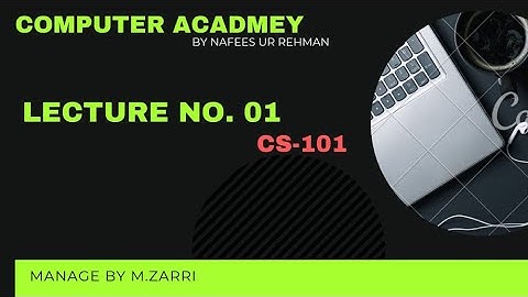 CS101 Short Lecture - 01 | VU Short Lecture | Module no 1|Introduction to Computing (Urdu / Hindi)