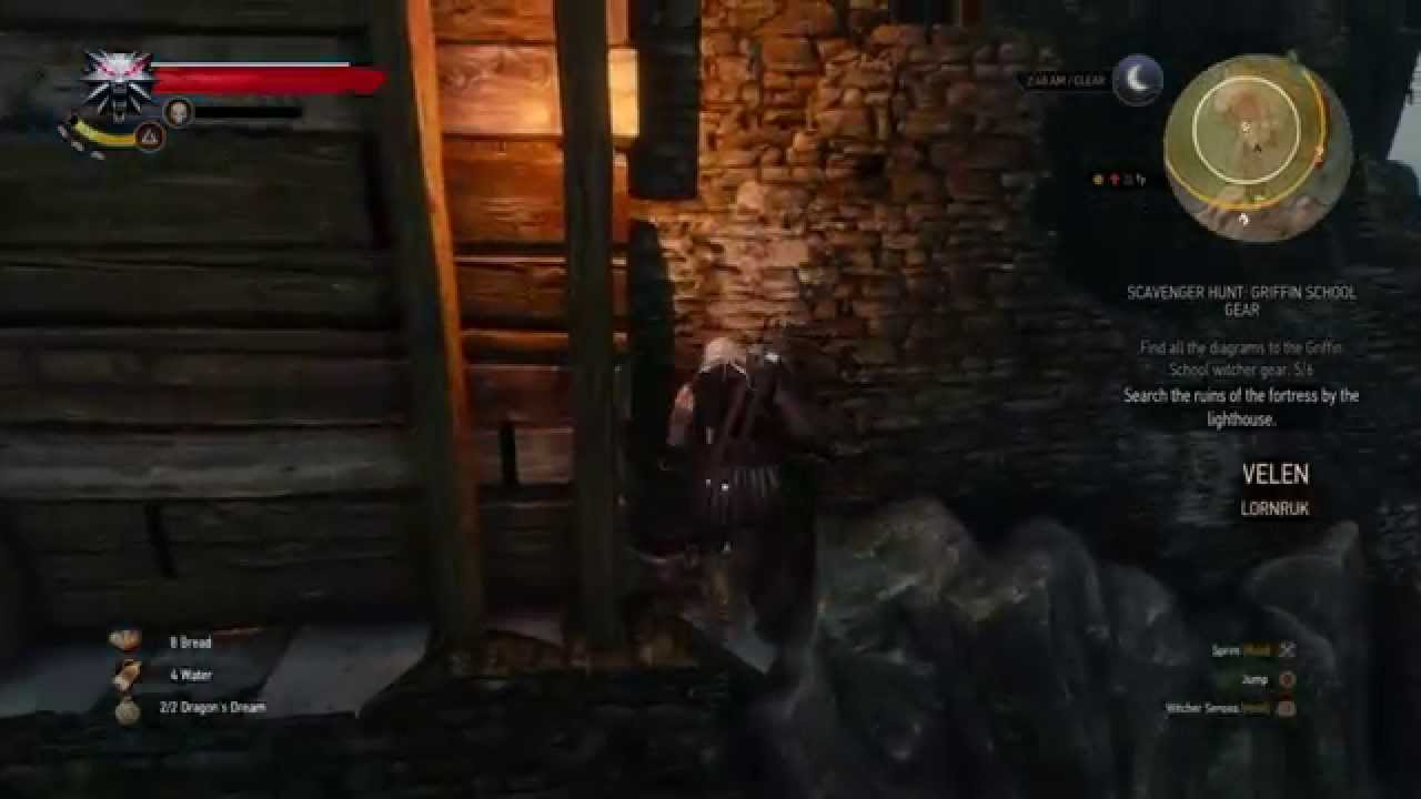 The Witcher 3 Wild Hunt jump/skip to lighthouse (Griffin school gear