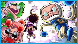 Super Bomberman R Funny Rage!  Panda Breaks His TV, It's Raining Bombs! (Nintendo Switch Gameplay)