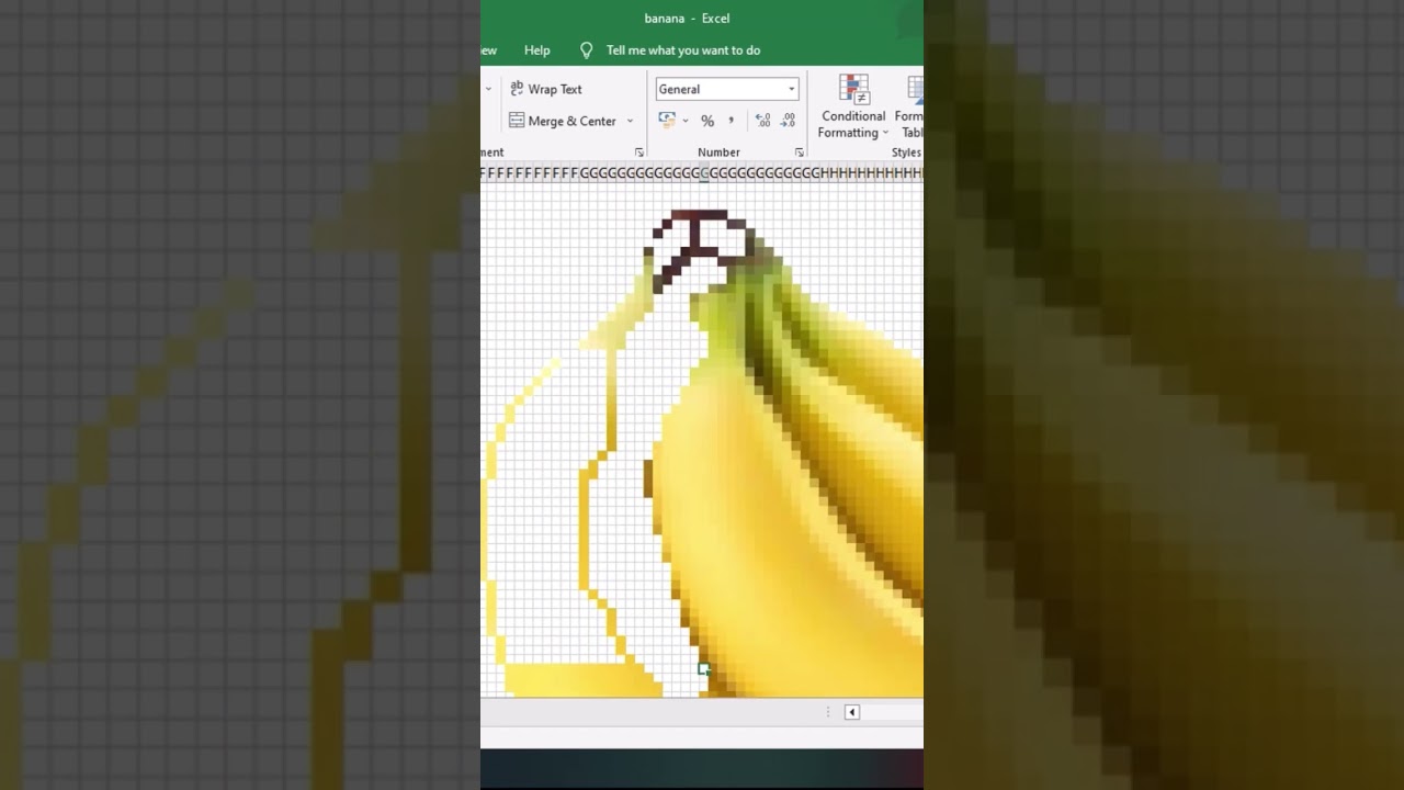 how to draw bananas in excel
