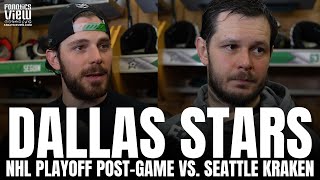 Tyler Seguin & Evgenii Dadonov React to Seguin's Career Playoff, GM2 Win vs. Seattle, Wyatt Johnston