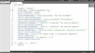 Programando con Python: 5.- Manejo de cadenas 1/4