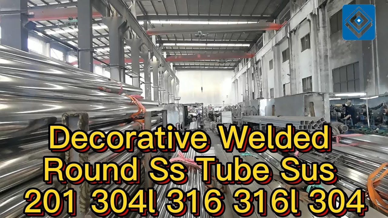 Decorative Welded Round Ss Tube Sus 201 304l 316 Pipe - YouTube