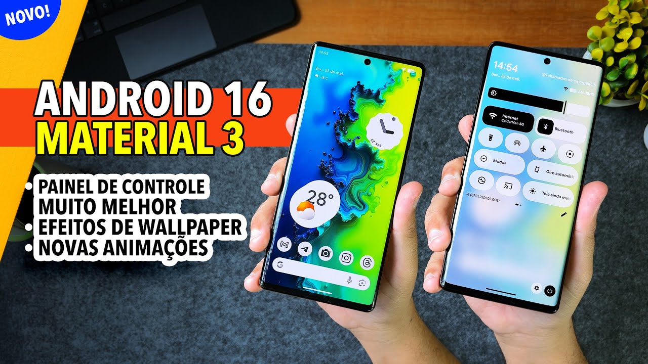 Esse é NOVO ANDROID 16 com MATERIAL 3 EXPRESSIVE - YouTube