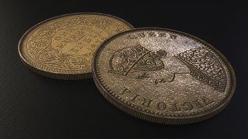 coin spin animation sequence render using maya