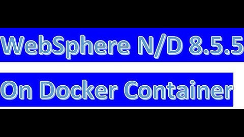WebSphere application server install in docker