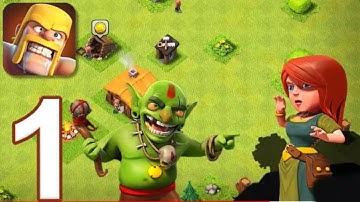 Clash Of Clans - Gameplay Walkthrough Part 1 - Tutorial (Android, iOS)