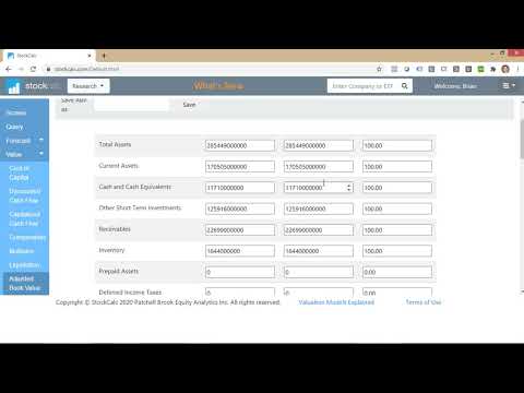 StockCalc Overview - Adjusted Book Value