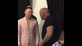 Colby Covington and Dana White squashed the beef  handshake