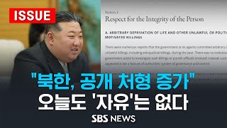 "북한, 인권 개선 기미 없어...공개 처형 다시 증가"...'태양'으로 군림하려는 김정은, 김일성 넘어설까? (이슈라이브) / SBS