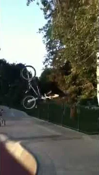 Robert doing a backflip