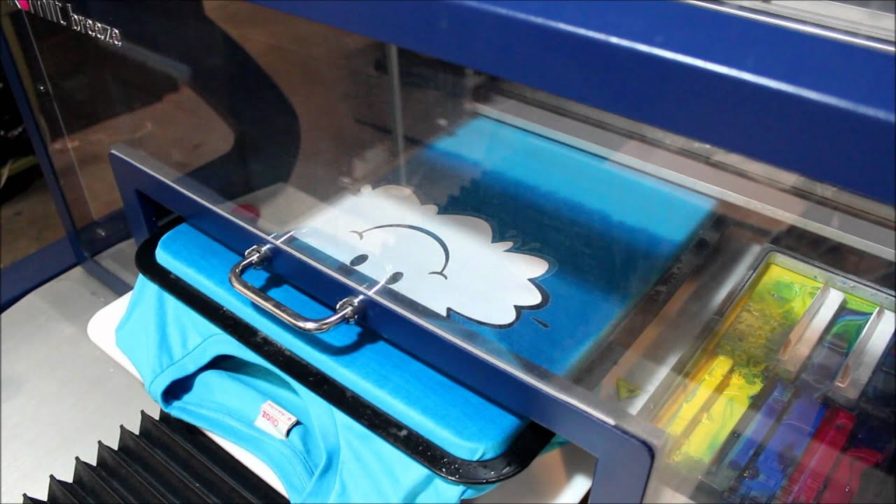 DTG - Direct to Garment T-Shirt Printing on the Kornit - YouTube