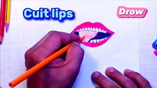 كيفية رسم الشفاه | How To Drow easy lips  تعليم الرسم سهل