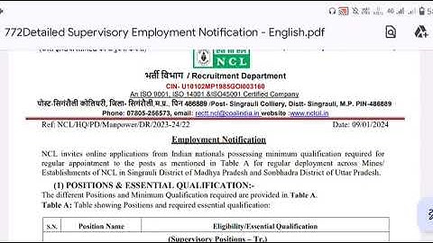 NCL syllabus  || Foreman Syllabus 2024 | NCL Official Syllabus || Ncl  bharti 2024