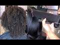 Silk Press and trim on 4B hair | Natural hair silk press