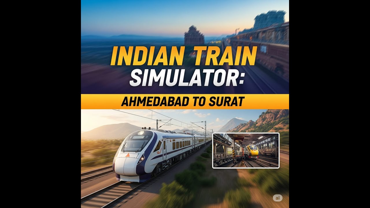 Full Route Run: Ahmedabad to Surat | Indian Train Simulator 2025