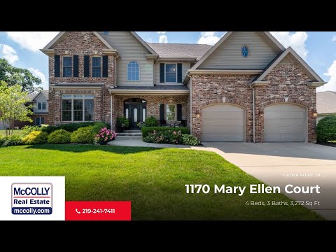 1170 Mary Ellen Court, Crown Point, IN home video tour