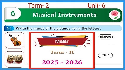 Musical Instruments,  Malar, English Workbook answers 
