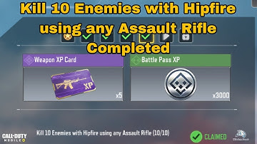 How to Kill 10 Enemies with Hipfire using any Assault Rifle Cod Mobile 2023