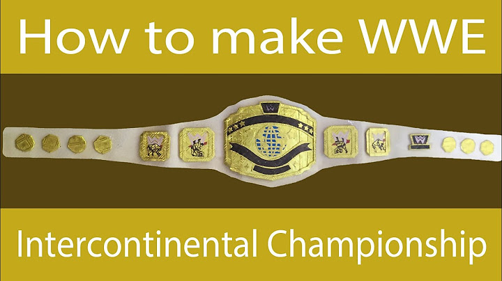 How to make a wwe intercontinental championship belt