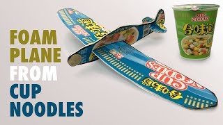 Foam Glider Plane from Cup Noodles - DIY