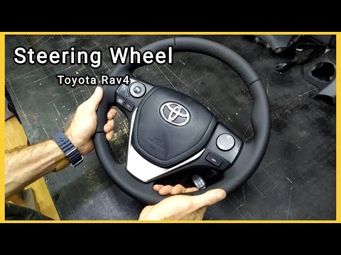 Перетяжка руля автомобиля Toyota Rav4 (Toyota Rav4 Steering Wheel cover)