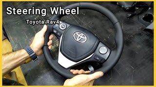 Перетяжка руля автомобиля Toyota Rav4 (Toyota Rav4 Steering Wheel cover)