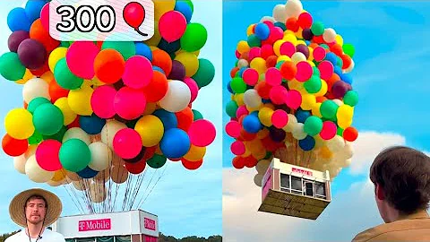 How Many Balloons To Make A Store Fly? | Mr Beast