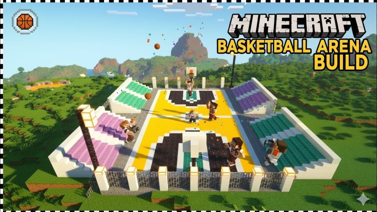 Basketball Court Tutorial 🏀 | Minecraft - YouTube