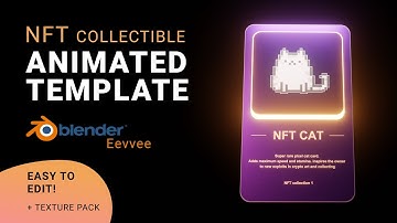 NFT collectible card template Eevvee! (.blend file + tutorial) #5
